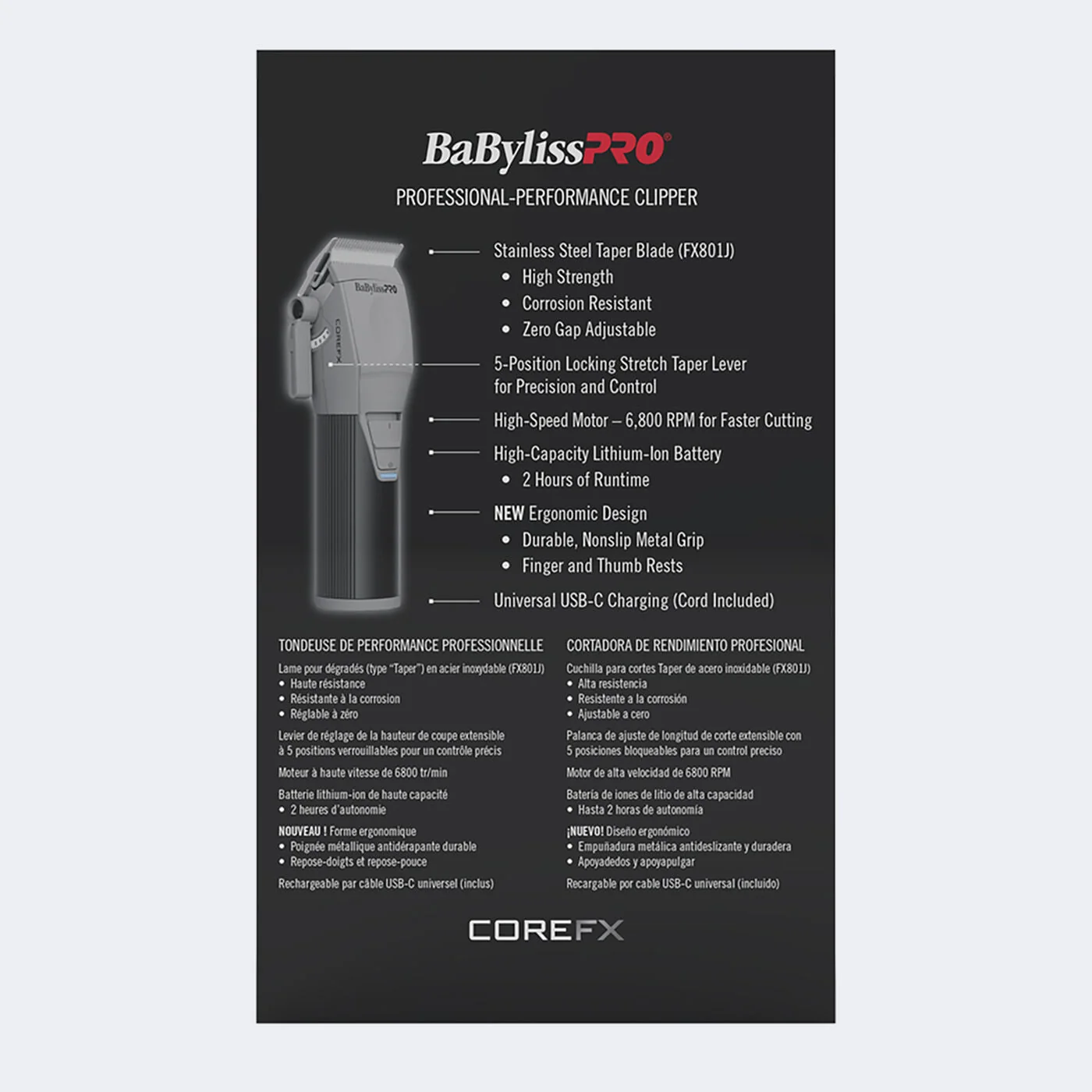 BaBylissPRO COREFX Clipper – FX86 - Image 4