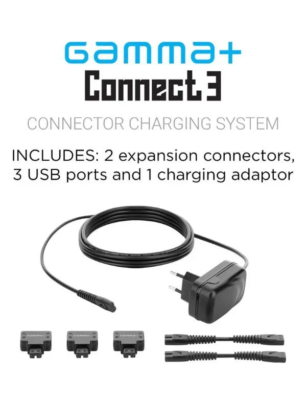 Gamma Connect 3 – Barberhood Charging System with 2 Expansion Cords & Adapter - Image 3