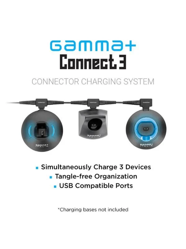 Gamma Connect 3 – Barberhood Charging System with 2 Expansion Cords & Adapter - Image 4