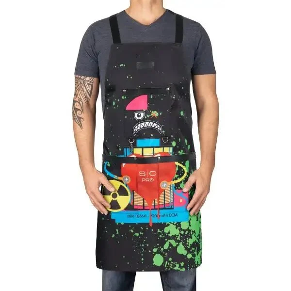 Stylecraft Barber Apron Radioactive Black | SC338B