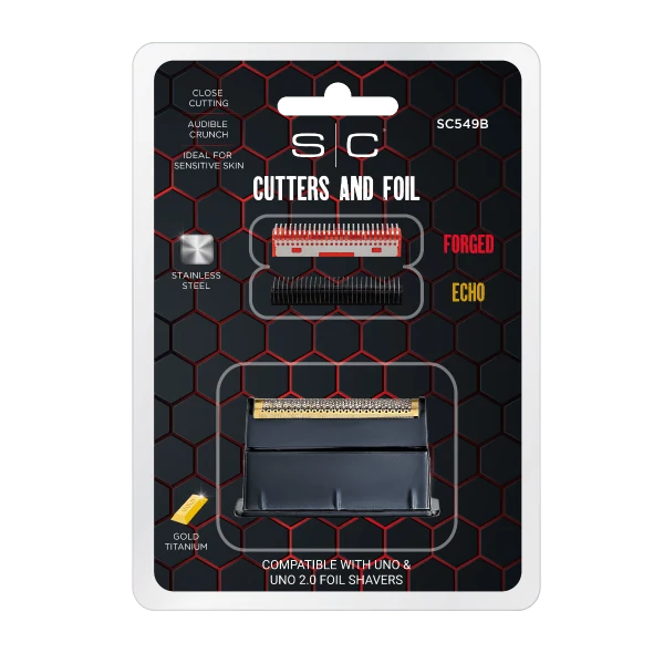 StyleCraft Replacement Black Foil Head & Cutter Set for UNO 2.0 (SC549B)